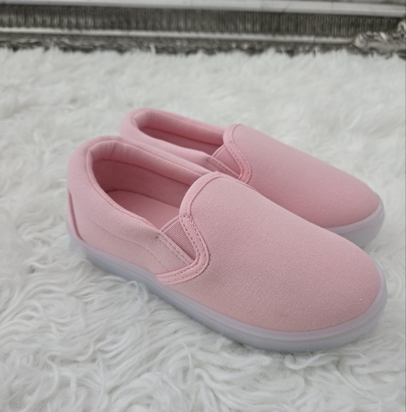 FabKids CANVAS LIGHT UP SLIP ON Sneakers. Rose Shadow. Size 12. New. - Picture 3 of 7